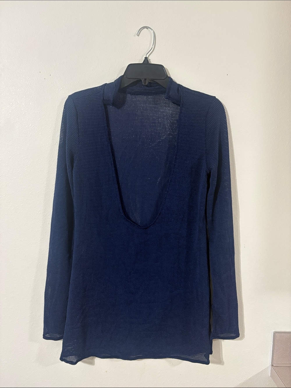 NWOT From Amazon Navy Blue Long Sleeve Swimsuit Cover Up Size L